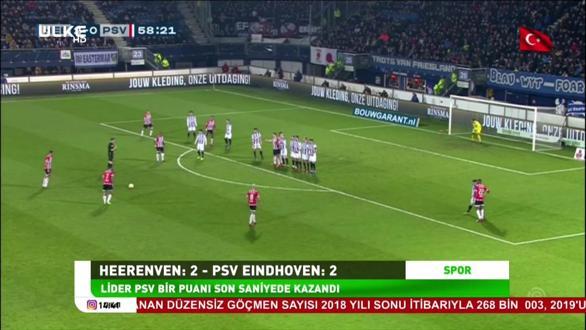 Heerenven: 2 - PSV Eindhoven: 2 (Maç Özeti)