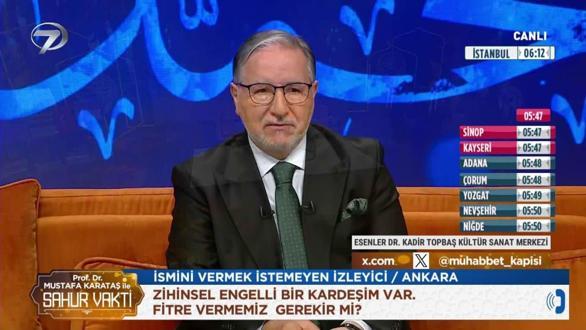 Prof. Dr. Mustafa Karataş ile Sahur Vakti - 26 Şubat 2026