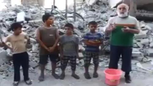 'BUZ'A KARŞI 'KUM'LU GAZZE DESTEĞİ 