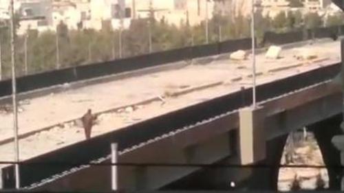 KESKİN NİŞANCILAR ELLERİNİ KALDIRAN KADINI VURDU