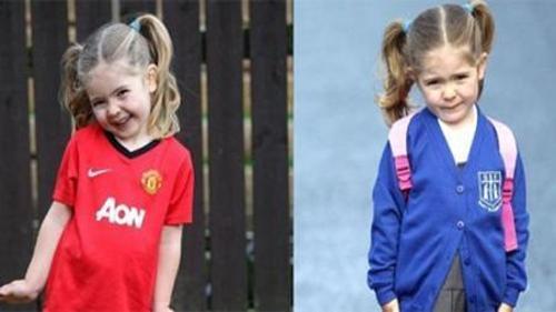 MANU'LU MİNİK KIZIN 'MAVİ ÖNLÜK' İSYANI