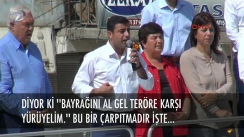 DEMİRTAŞ: 'TERÖRE KARŞI NİYE YÜRÜYORSUNUZ?'