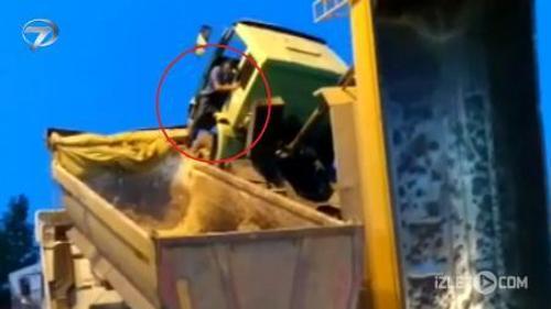 DAMPERLİ KAMYON FACİASINA RAMAK KALA