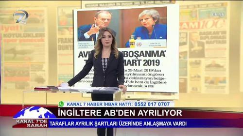 Kanal 7'de Sabah - 26 Kasım 2018