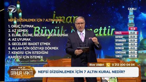 Prof. Dr. Mustafa Karataş ile Sahur Vakti - 25 Şubat 2026