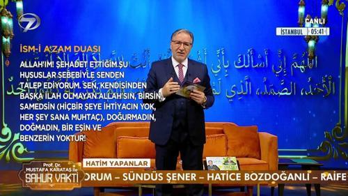 Prof. Dr. Mustafa Karataş ile Sahur Vakti - 17 Mart 2026